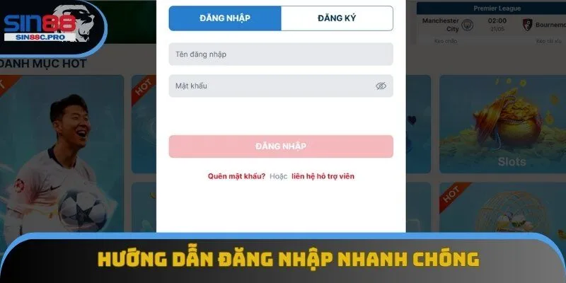 Hướng dẫn đăng nhập Sin88 nhanh chóng chỉ với 3 bước Hướng dẫn đăng nhập Sin88 nhanh chóng chỉ với 3 bước